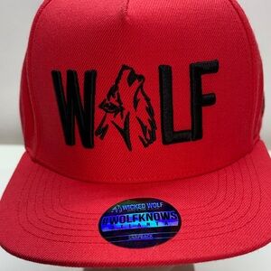 Wicked Wolf Atlanta Red Snapback Hat